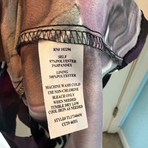 D-6 Connected Apparel Purple wine country printed sleeveless dress size14 - Picture 6 of 6